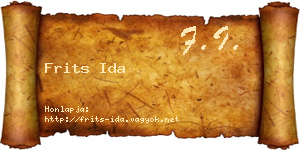 Frits Ida névjegykártya