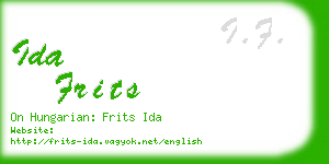 ida frits business card